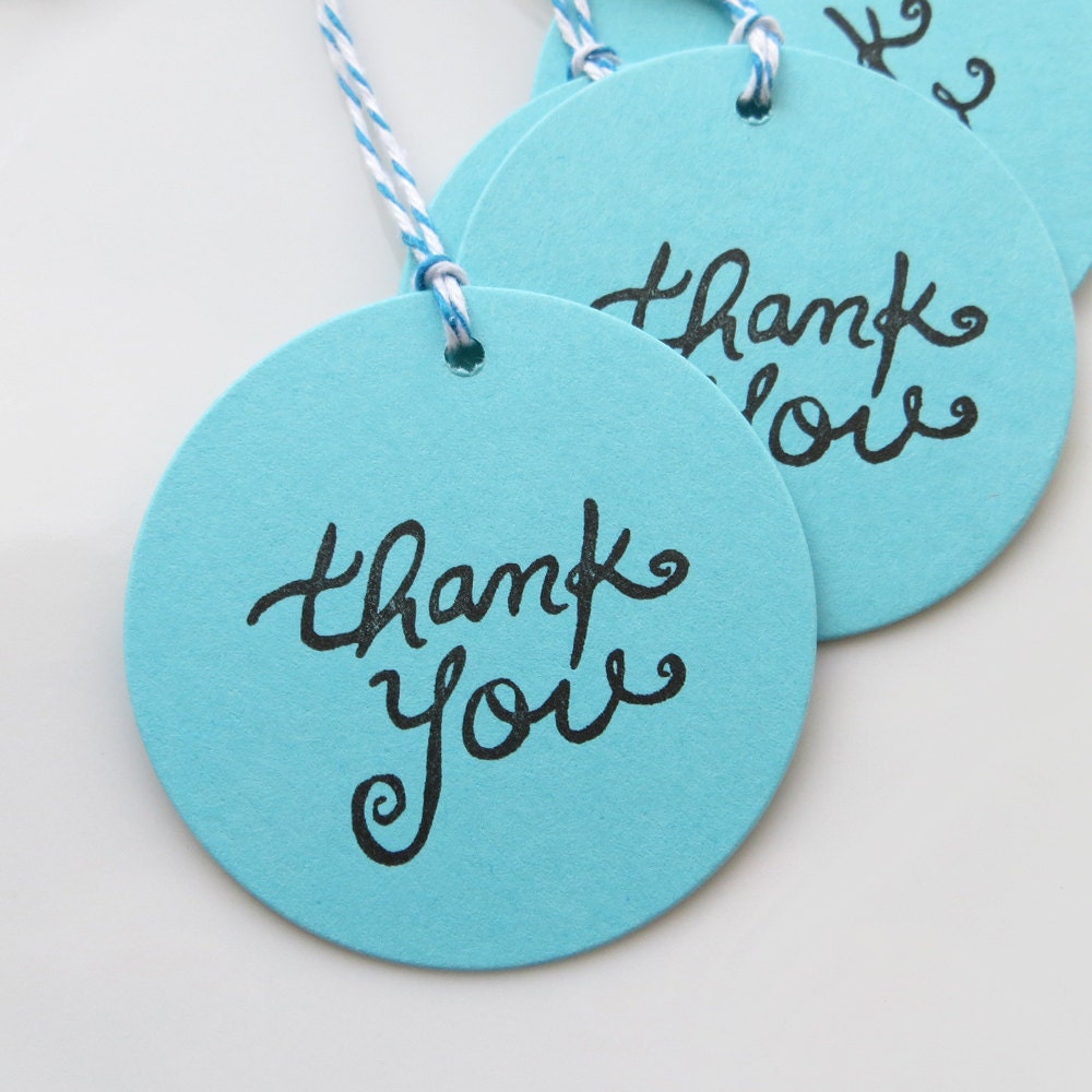 Thank You Tags - Set of 8 - Custom Colors Available - Party Favor Tags Bridal Shower Baby Shower Wedding Favor Il_170x135