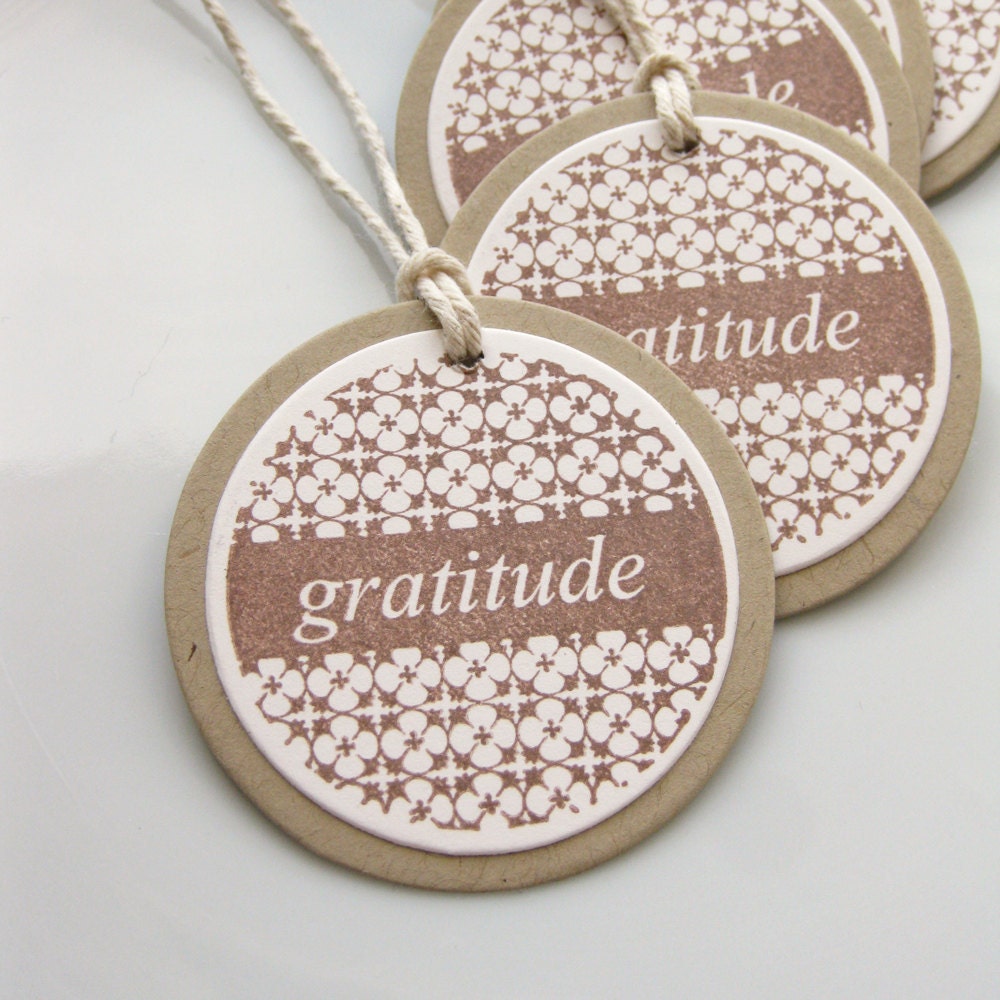Wedding Favor Tags Gratitude - Set of 6 - Custom Colors Available - Wedding Tags Bridal Shower Favor Tags Il_570xn