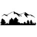 Mountain View - LARGE - Vinyl Wall Decal, Sticker