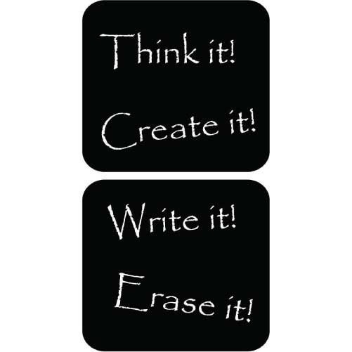 Chalkboard Squares w/ Rounded Corners 2-Pack -11x12- Vinyl Wall Decal