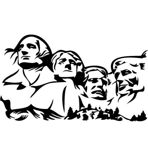 Mount Rushmore - LARGE - Vinyl Wall Decal, Sticker