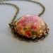 Glass Opal Pendant Necklace