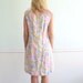 60s Pastel Floral Printed Mini Shift Dress MEDIUM M Vintage Spring