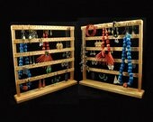 Large Standing Earring Holder Tree Storage Display Oak