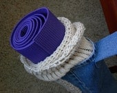 Ribbed Yarn and Jean Yoga Bag