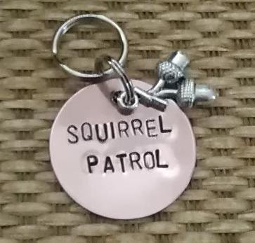 Squirrel Patrol Copper Pet Tag with Acorns