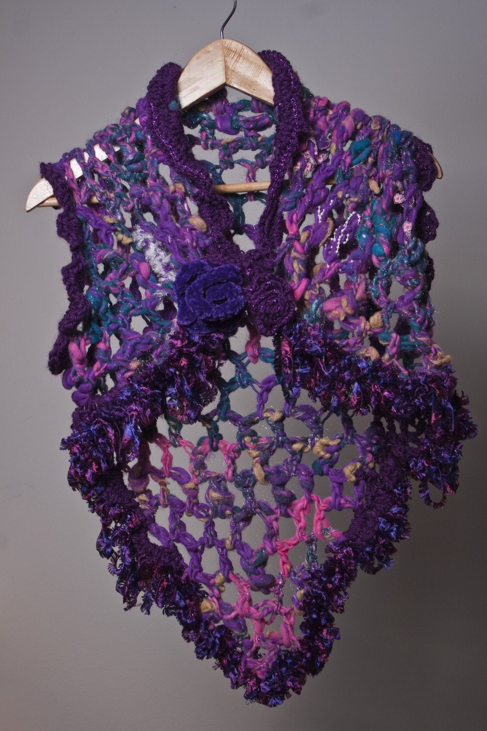 OOAK Handspun Vegan Capelet Sweater