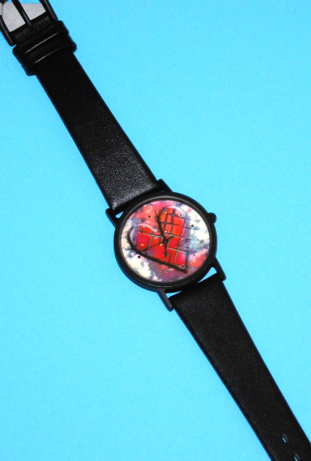 Heart Watch Red - Black - White - Jewelry Watch