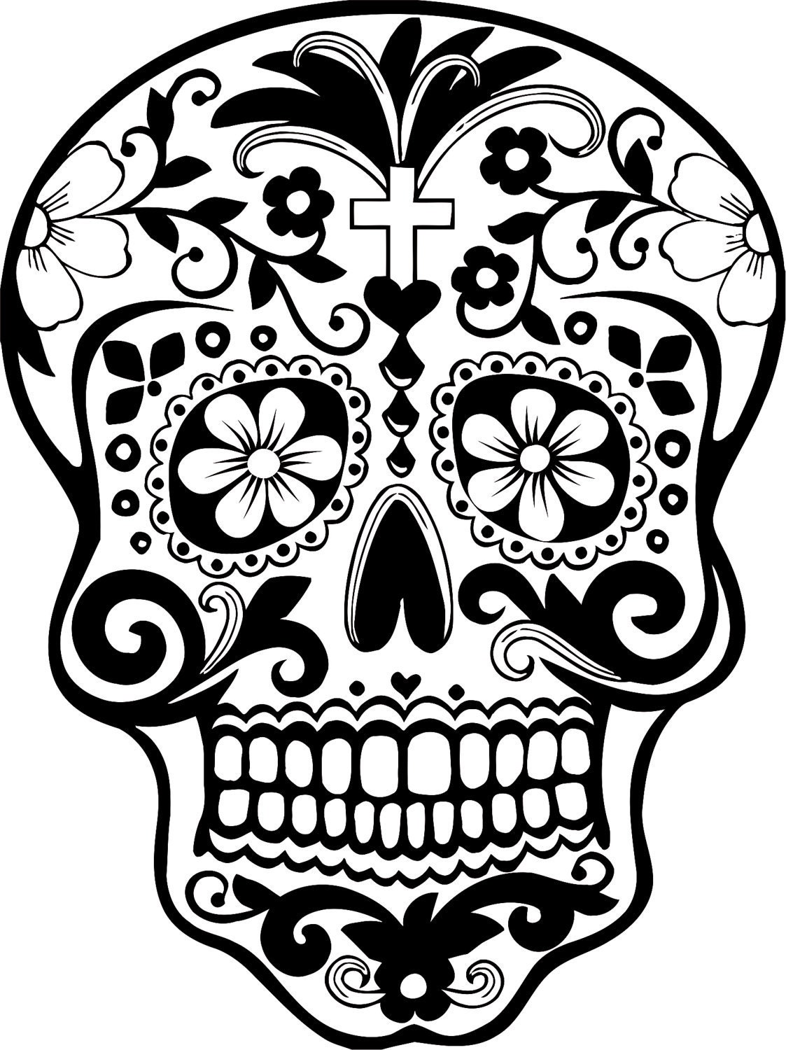 Sugar Skull Wall Vinyl Decal Sticker Art Graphic Sticker Sugarskull
