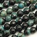 FULL STRAND Green and Black Agate 8 mm Disco Faceted Gemstone Round Beads 15.5 inches