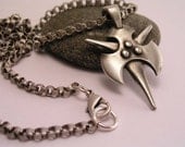 Mens Handcast Warrior Axe Necklace, Mens Steampunk Necklace, Gift for him, Etsy Dude Necklace, Guys Necklace
