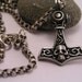 Mens Handcast Skull Necklace, Mens Necklace, Jolly Roger Silver Chain Necklace, Nautical Necklace, Steampunk Necklace, Gift for Him