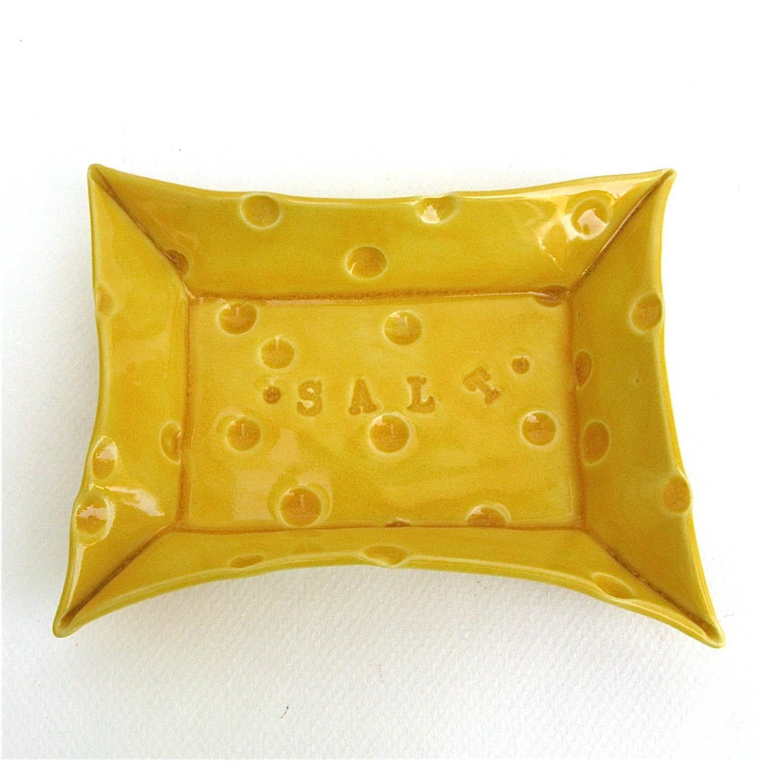 whimsical hand built petite porcelain salt tray