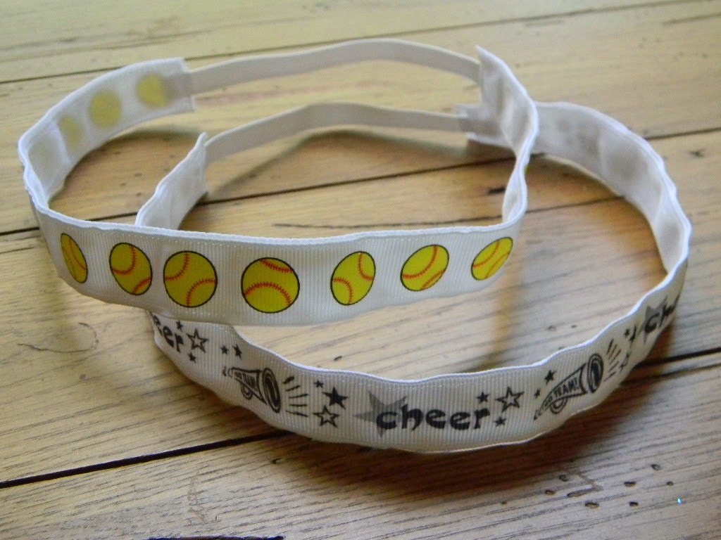 2 Non-slip headbands,Custom made with your choice of sport or everyday ribbon