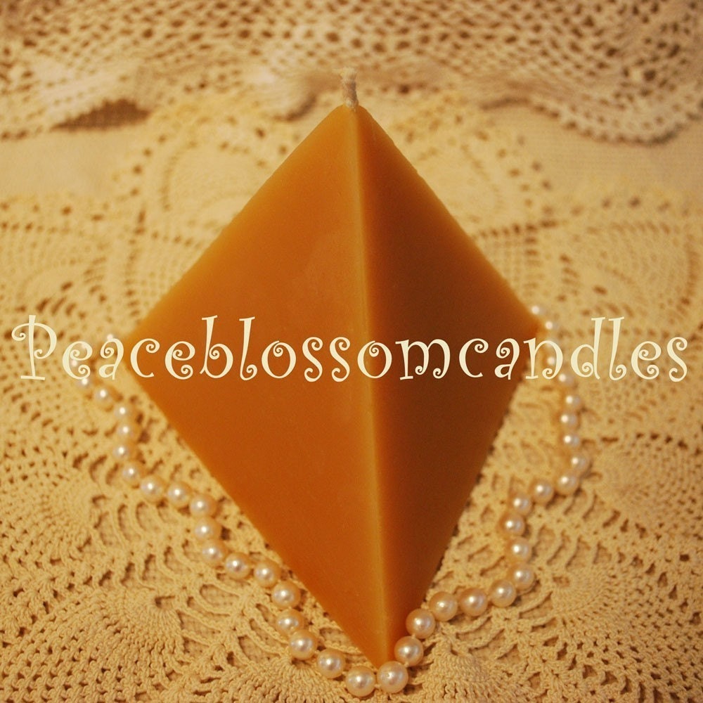 Beeswax Candle LARGE Pyramid Shaped Candle