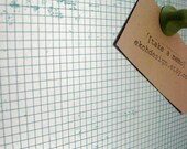 Aqua Distressed Mini Graph Steel Memo/Dry Erase Board