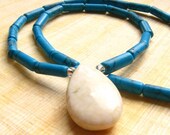 Turquoise and Howlite Necklace - Vibrant Egypt
