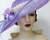 Edwardian Inspired Lavender Portrait Hat