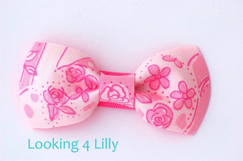 Fabric Hair Bow Made with Lilly Pulitzer fabric Preppy Hair Bow Girls Hair Bow