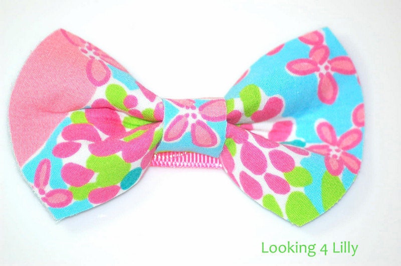 Lilly Pulitzer Fabric Hair Bow Made with Lilly Pulitzer fabric Preppy Hair Bow Girls Hair Bow Elefrance