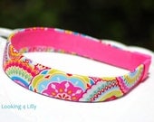Colorful Fabric Covered Headband Bright Preppy headband Girls Adult