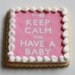 Pink Keep Calm and Have a Baby Cookie Gift Box (Vanilla) Half Dozen - MADE TO ORDER