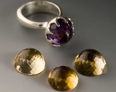 Crown Ring with Rose Cut Bullet Citrine, made to order Gemstone Ring