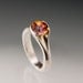 Azotic Topaz Sterling Silver Fold Ring Gemstone Ring