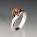 Azotic Topaz Sterling Silver Fold Ring Gemstone Ring
