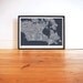 Canada Type Map in Poppy Red - decorative screen print