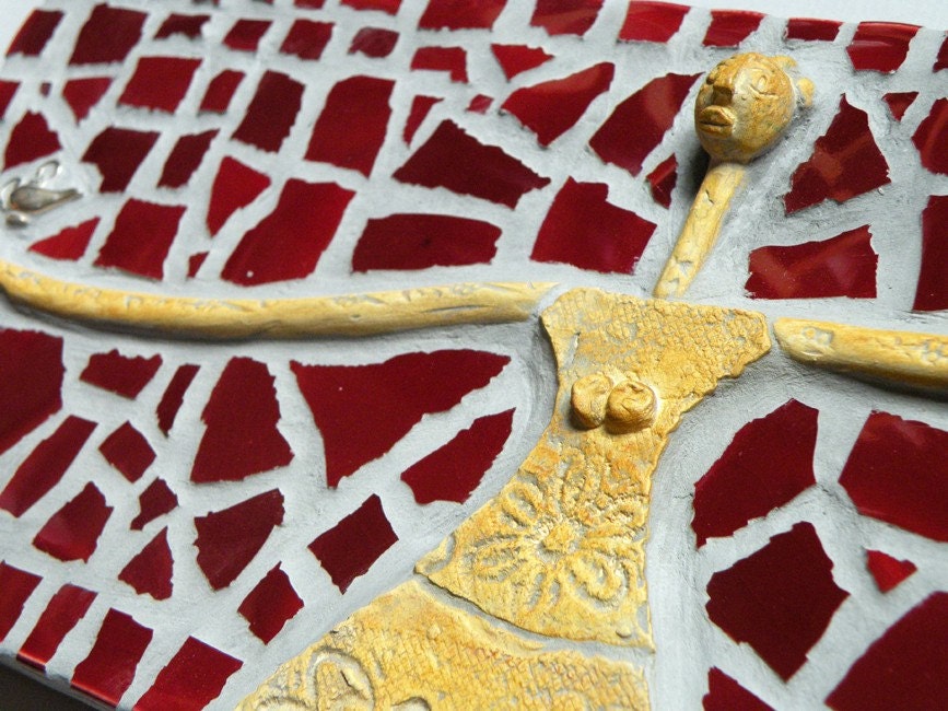 Mixed Media Relief Mosaic - Original Art - The Magic Word