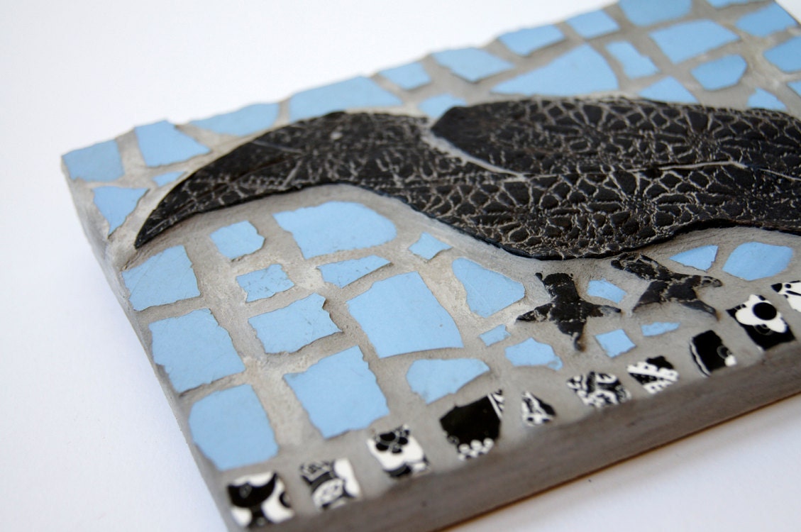 Mosaic Relief Sculpture - Raven - Poe inspired