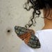 Soft Sculpture Copper Underwing Moth Fabric Brooch / Vintage Wool Silk Brown / Made to Order/ Only Two Left