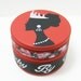 CUSTOM/RESERVED for Vee - Trinket Box In Red/Black/Silver