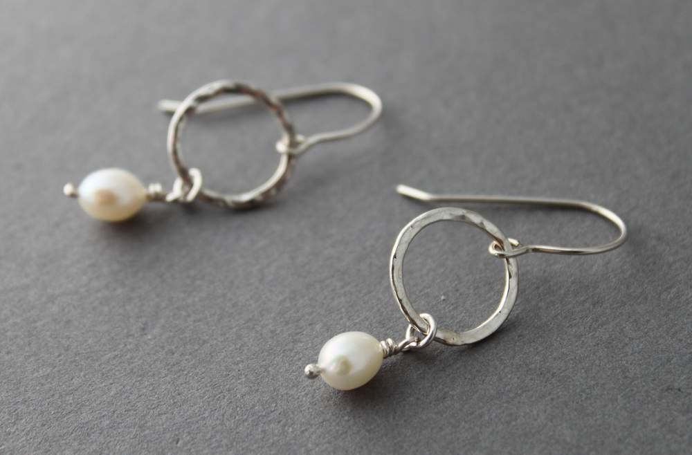 Sterling Pearl Drop Earrings