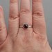 Sterling and Garnet Ring - Size 9 - Ready to ship - Handmade