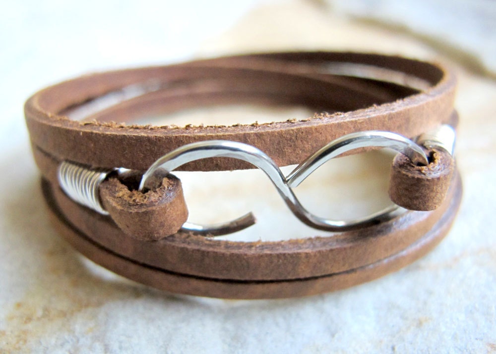 Infinity Mini - Brown Leather Wrap Bracelet