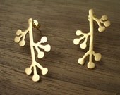 Seedling Branch Post Earrings in Gold