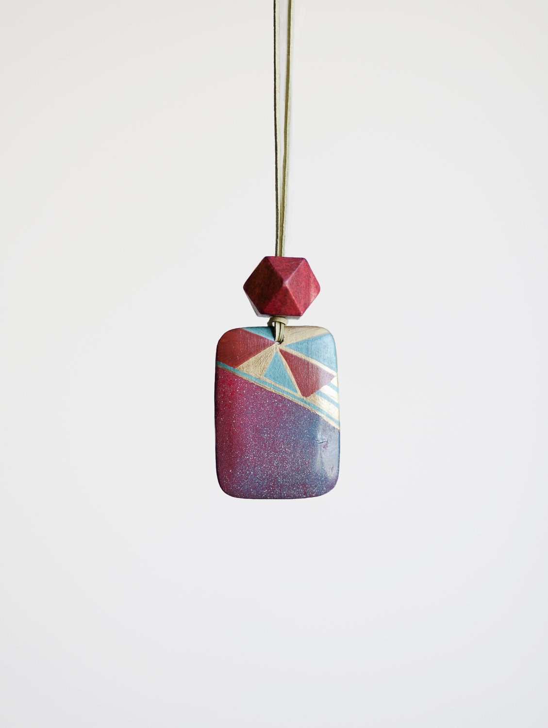 Geometric Necklace / Boho Necklace / Wooden Necklace / Tribal Necklace