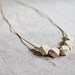 Wooden Boho Necklace / Beige - Neon Necklace / Tribal Necklace