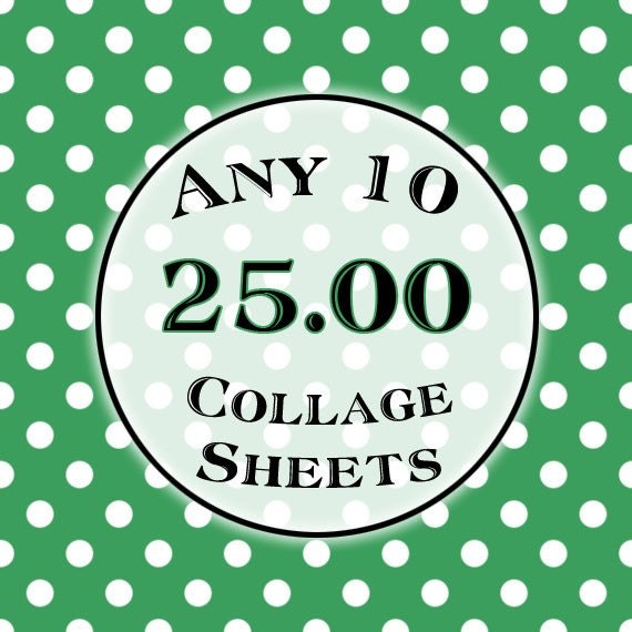 SPECIAL - Any 10 Collage Sheets for 25.00