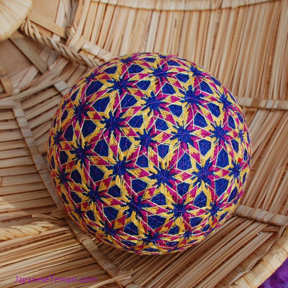 fiber art Serendipity Three Temari Ornament