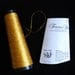 Bright Gold Metallic Thread - 300 YARD spool of Treasure Braid Petite by Rainbow Gallery Color - PB01Gold