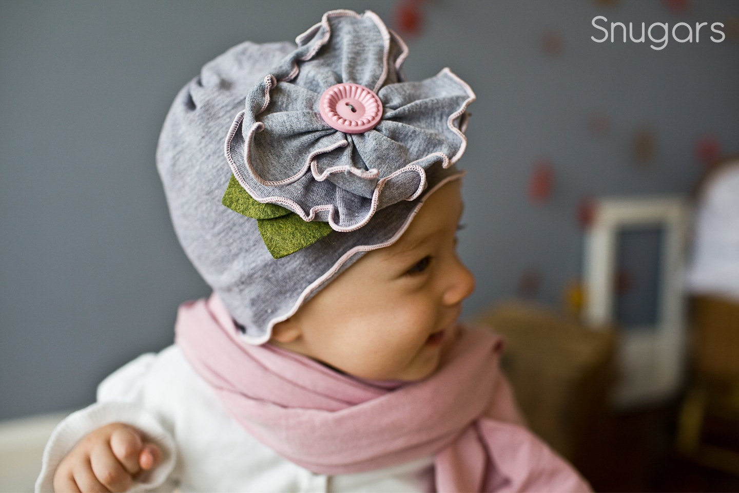 Snugars May Flower spring HAT beanie BABY toddler INFANT girls