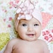 soft Ballet Pink Rose Stretch SNUGARS handmade headband hair band girls toddler infant baby Pink