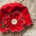 Merry little mayfLower hAT in RED beanie BABY toddler INFANT girls