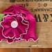 Bright Hot pink MayFlower beanie BABY girls headband - Snugars classic Mayflower hat