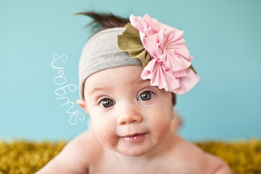 Sweet Heather Snugar headband hair band girls toddler infant baby PINK