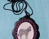 Zebra Pendant Necklace Kawaii Party One Of A Kind