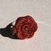 Sparkly Red Rose Ring Lolita Goth Pin Up Rockabilly